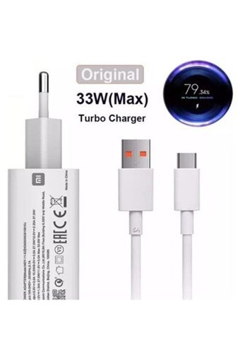 Ticaret Adası Xiaomi Type C Kablolu 33 W Hızlı Şarj Orjinal Şarj Aleti Beyaz