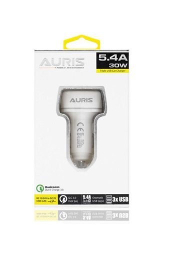 Auris ARS-CR05 USB Kablosuz 30 W 5.4 Amper Çoklu Hızlı Şarj Muadil Şarj Aleti Beyaz