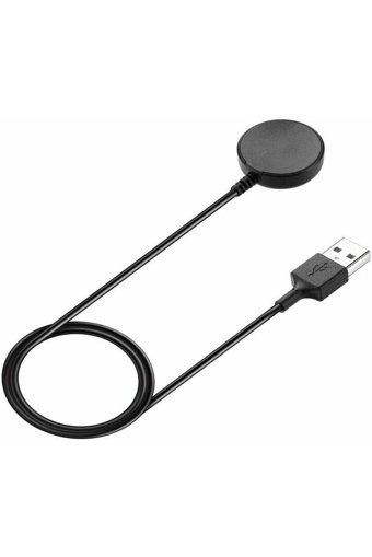 Techmaster Samsung Galaxy Watch 5-4-3-Active 2 USB Kablosuz Hızlı Şarj Muadil Şarj Aleti Siyah