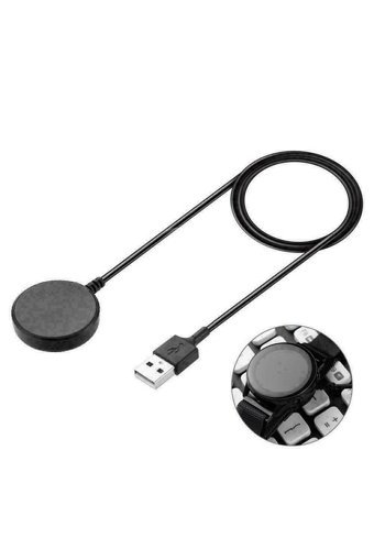 Techmaster Samsung Galaxy Watch 5-4-3-Active 2 USB Kablosuz Hızlı Şarj Muadil Şarj Aleti Siyah