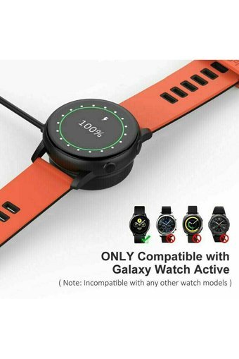 Techmaster Samsung Galaxy Watch 5-4-3-Active 2 USB Kablosuz Hızlı Şarj Muadil Şarj Aleti Siyah