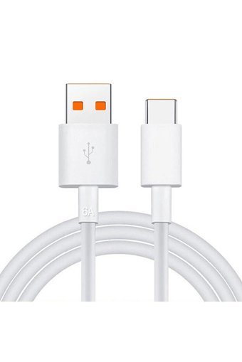 Xiaomi Samsung-Huawei-Xiaomi-Oppo Type C Kablolu Hızlı Şarj Orjinal Şarj Aleti Beyaz
