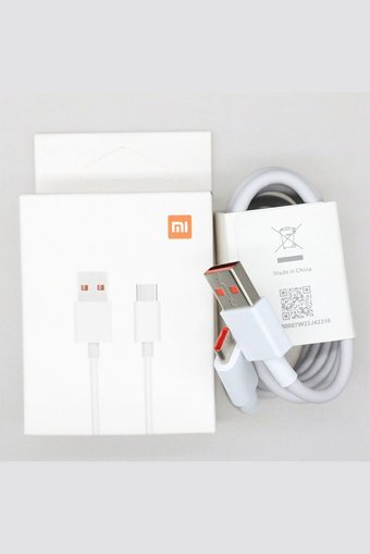 Xiaomi Samsung-Huawei-Xiaomi-Oppo Type C Kablolu Hızlı Şarj Orjinal Şarj Aleti Beyaz