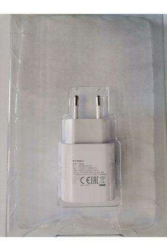 Syrox PD25B Type C Kablolu 25 W Hızlı Şarj Muadil Şarj Aleti Beyaz