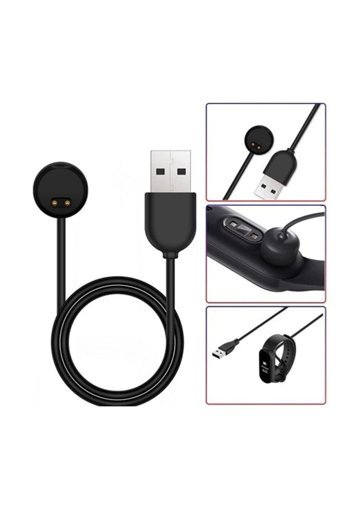 Conocer Xiaomi Mi Band 5-6-7 USB Kablolu Muadil Şarj Aleti Siyah