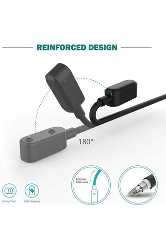 Yediseven Watch Fit-Honor Band 6-Huawei Band 6-Honor Watch ES Kablolu Şarj Aleti Siyah