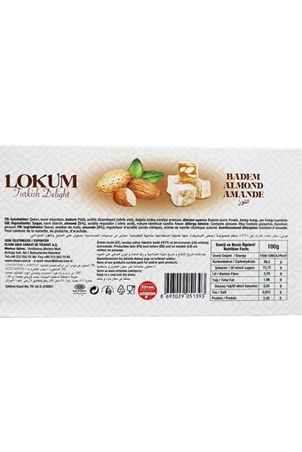 Elvan Kuruyemiş Bademli Lokum 450 gr