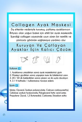 Uniquem Collagen Ölü Deri-Çatlak Çorap Tipi Ayak Maskesi