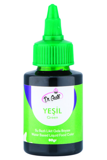 Dr. Gusto Yeşil Su Bazlı Sıvı Gıda Boyası 60 gr