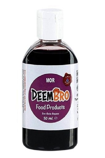 Deembro Kırmızı Mavi Mor Sarı Yeşil Sıvı Gıda Boyası 5x50 ml