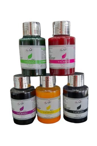 Dr. Gusto Pembe Yeşil Mor Siyah Sarı Yağ Bazlı Sıvı Gıda Boyası 5x50 gr