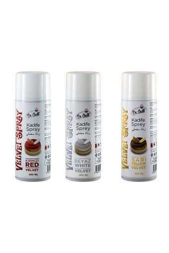 Pastry Planet Beyaz Kırmızı Sarı Sprey Gıda Boyası 3x400 ml