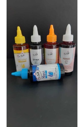 Dr. Gusto Mavi Pembe Sarı Siyah Turuncu Su Bazlı Sıvı Gıda Boyası 5x115 gr