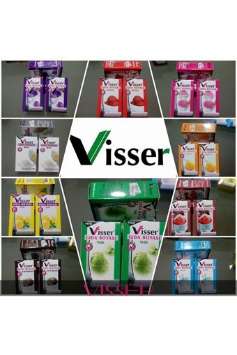 Visser Mor Su Bazlı Organik Toz Gıda Boyası 9 gr
