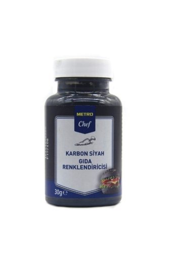 Metro Chef Karbon Siyahı Toz Gıda Boyası 30 gr