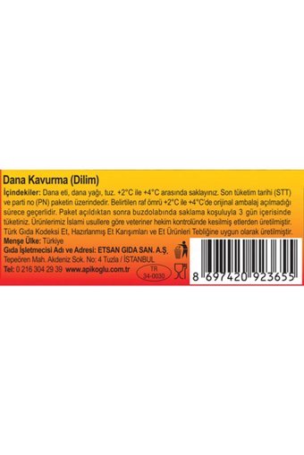 Apikoğlu Kavurma Dilimli 5x100 gr