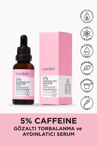 Cos.Kim 5% Caffeine Aydınlatıcı Gece Gündüz Serumu 30 ml