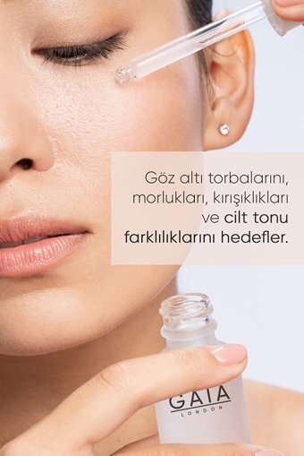 Gaia London Caffeine 5% + Vitamin C Aydınlatıcı Kırışıklık Karşıtı Göz Altı Torba Karşıtı Gece Gündüz Serumu 50 ml