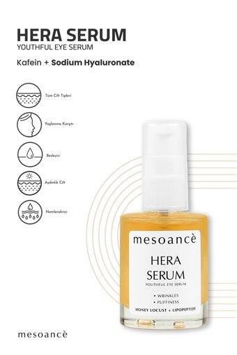 Mesoance Hera Aydınlatıcı Kırışıklık Karşıtı Göz Altı Torba Karşıtı Gece Gündüz Serumu 30 ml