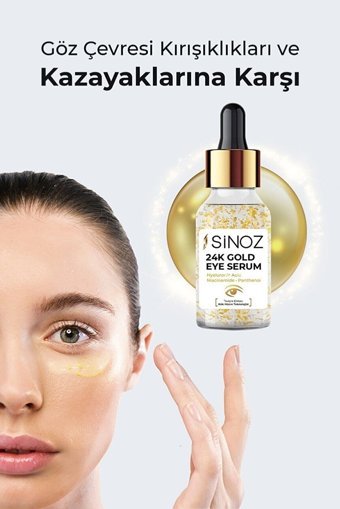 Sinoz 24K Gold Aydınlatıcı Kırışıklık Karşıtı Gece Gündüz Serumu 10 ml