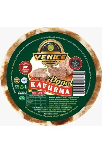 Yenice Kerimoğlu Dana Kavurma Dilimli 12x100 gr