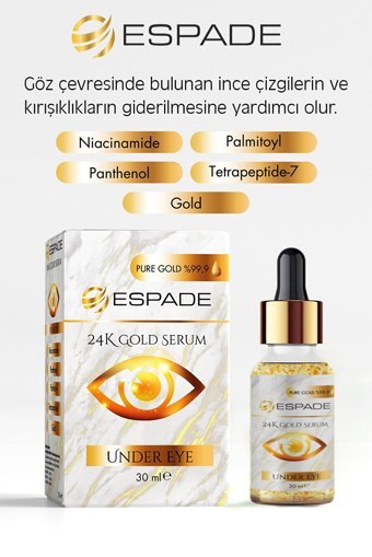 Espade 24K Gold Aydınlatıcı Kırışıklık Karşıtı Gece Gündüz Serumu 30 ml