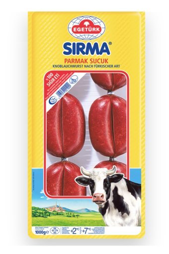 Egetürk Acısız Dana Sucuğu Parmak 1 kg