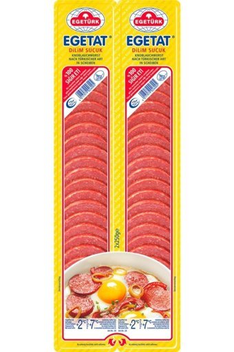 Egetat Acısız Dana Sucuğu Dilim 2x200 gr