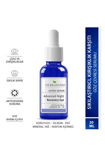 Herbaderm Advanced Night Recovery Eye Aydınlatıcı Kırışıklık Karşıtı Gece Serumu 20 ml