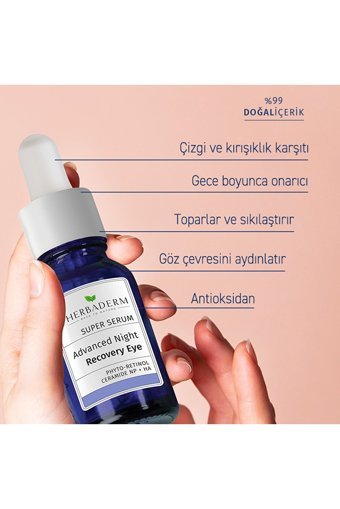 Herbaderm Advanced Night Recovery Eye Aydınlatıcı Kırışıklık Karşıtı Gece Serumu 20 ml