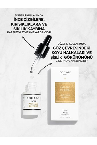 Codage Anti-Aging Aydınlatıcı Kırışıklık Karşıtı Gece Gündüz Serumu 15 ml