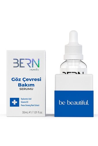 Bern Cosmetics Ginseng Kökü Özü + B3 Vitaminli Aydınlatıcı Kırışıklık Karşıtı Göz Altı Torba Karşıtı Gece Serumu 30 ml