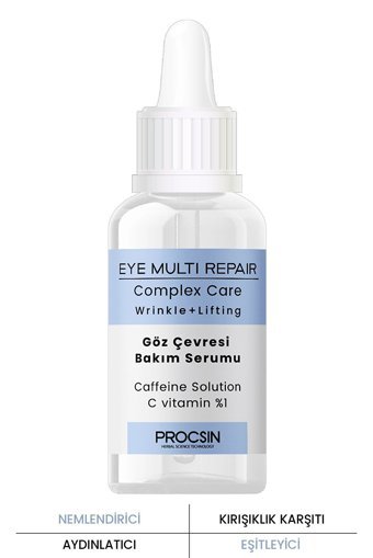 Procsın Caffeine Solution C Vitamin % Aydınlatıcı Kırışıklık Karşıtı Göz Altı Torba Karşıtı Gece Gündüz Serumu 20 ml