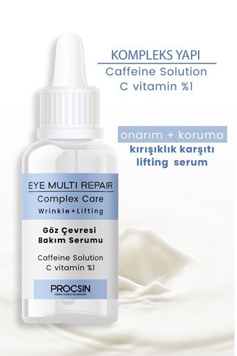 Procsın Caffeine Solution C Vitamin % Aydınlatıcı Kırışıklık Karşıtı Göz Altı Torba Karşıtı Gece Gündüz Serumu 20 ml