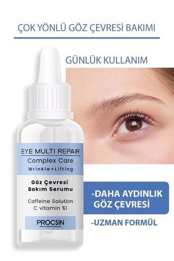Procsın Caffeine Solution C Vitamin % Aydınlatıcı Kırışıklık Karşıtı Göz Altı Torba Karşıtı Gece Gündüz Serumu 20 ml