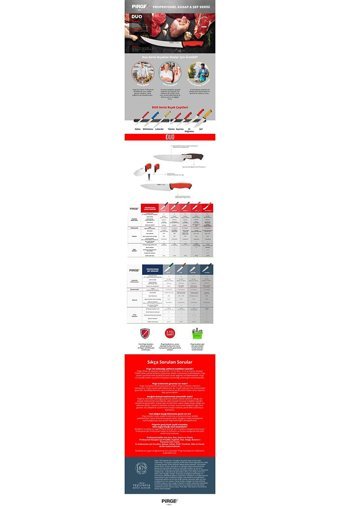 Pirge Duo 30 cm Masat Kırmızı-Siyah