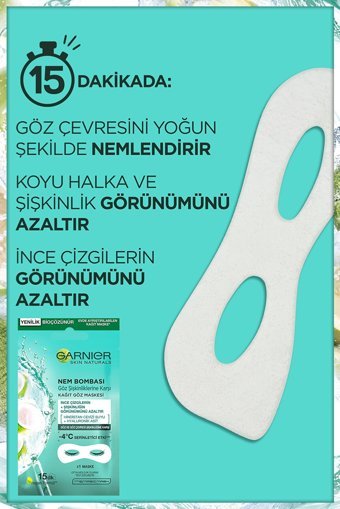 Garnier Nem Bombası Göz Altı Kağıt Maske 5×2 Adet