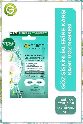 Garnier Nem Bombası Göz Altı Kağıt Maske 5×2 Adet