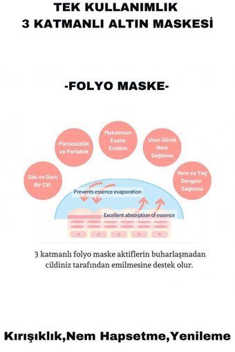 Dermal Gold Flash Foil Kolajenli Göz Altı Kağıt Maske 2 Adet