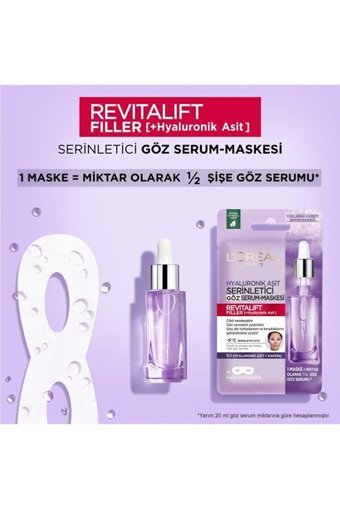 L'Oreal Paris Revitalift Filler Göz Çevresi Kağıt Maske 4×2 Adet