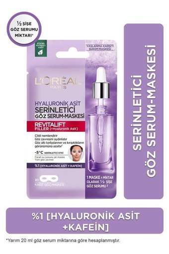 L'Oreal Paris Revitalift Filler Göz Çevresi Kağıt Maske 4×2 Adet