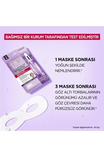 L'Oreal Paris Revitalift Filler Göz Çevresi Kağıt Maske 4×2 Adet