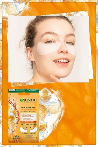 Garnier Nem Bombası Göz Altı Kağıt Maske 2 Adet
