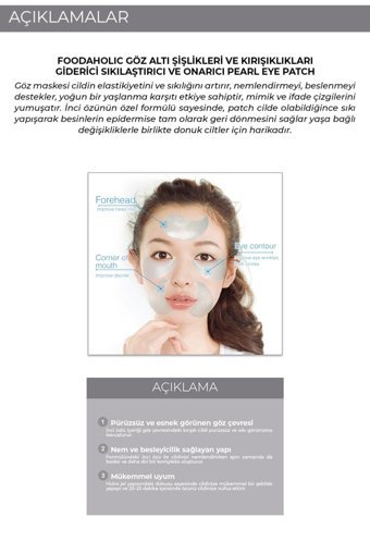 Foodaholıc Pearl Kolajenli Göz Altı Jel Maske 60 Adet