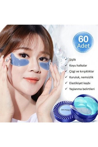 Bıoaqua Blue Copper Kolajenli Göz Altı Jel Maske 60 Adet