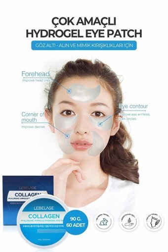 Lebelage Kolajenli Göz Altı Jel Maske 60 Adet