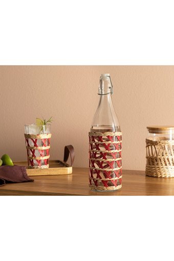 English Home Stripe Wicker Cam 980 ml Mantar Kapaklı Sürahi