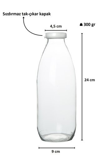 Milea Cam 1 lt Plastik Kapaklı Sürahi