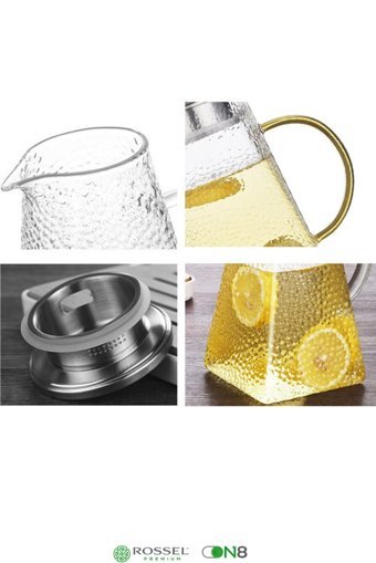 Rossel Premium Cam 1.8 lt Metal Kapaklı Sürahi