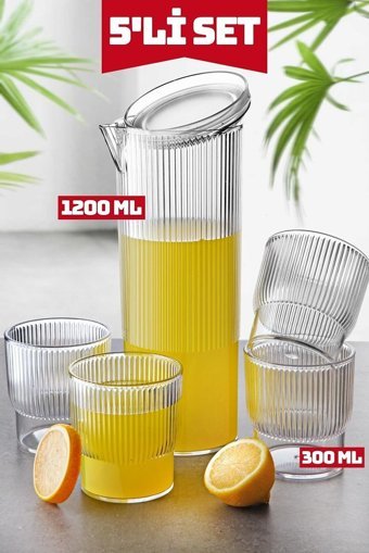 Nandy Home Akrilik 1.2 lt Akrilik Kapaklı Sürahi